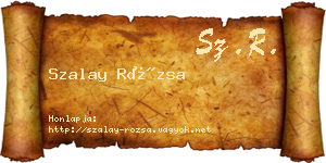 Szalay Rózsa névjegykártya